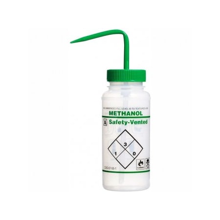 Bel-Art Safety Vented Wash Bottle, Methanol, 16oz, 3/PK 248676